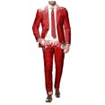 thumbnail image 1 of Men's Casual Business Suit Comfortable Christmas Printed Two Piece Set for Modern, 1 of 6