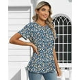 thumbnail image 4 of Rosvigor Blouses for Women Short Sleeve Shirts Casual Dressy Summer Tops with Pleats, 4 of 6