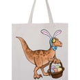 thumbnail image 4 of Inktastic Easter Velociraptor with Bunny Ears Tote Bag, 4 of 4