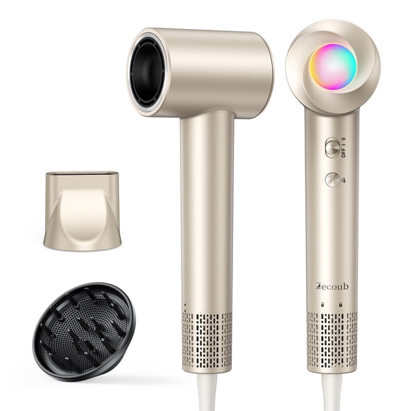 Ionic Hair Dryer with Diffuser - Bopcal 160000RPM High Speed Blow Dryer, 500 Millons Ions Frizz Free, Fast Drying for Women, Lightweight, Quiet, Professional Dryer for Curly or Straight Styles