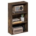 thumbnail image 2 of Furinno Basic 3-Tier Open Shelf Bookcase, Bookshelf, Storage Organizer, 7 x 17 x 26, Amber Pine, 2 of 6