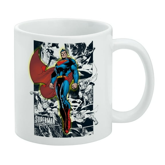 Superman Glowing Aura White Mug
