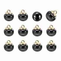 12pcs 16L Round Faux Pearl Buttons 10mm 3/8" Gold Metal Shank Sewing Button Replacement for Sewing Clothing Bridal Wedding Dress DIY Crafts, Dark Grey