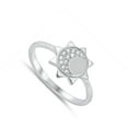 thumbnail image 4 of Sun Moon Star Studded Promise Sterling Silver Ring White Cubic Zirconia 925 Jewelry Female Size 8, 4 of 4