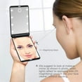 thumbnail image 4 of Espejo cosmético con luces LED, espejo de maquillaje plegable con aumento de sensor táctil regulable para mujeres portátil Xemadio 2035564-2, 4 of 9