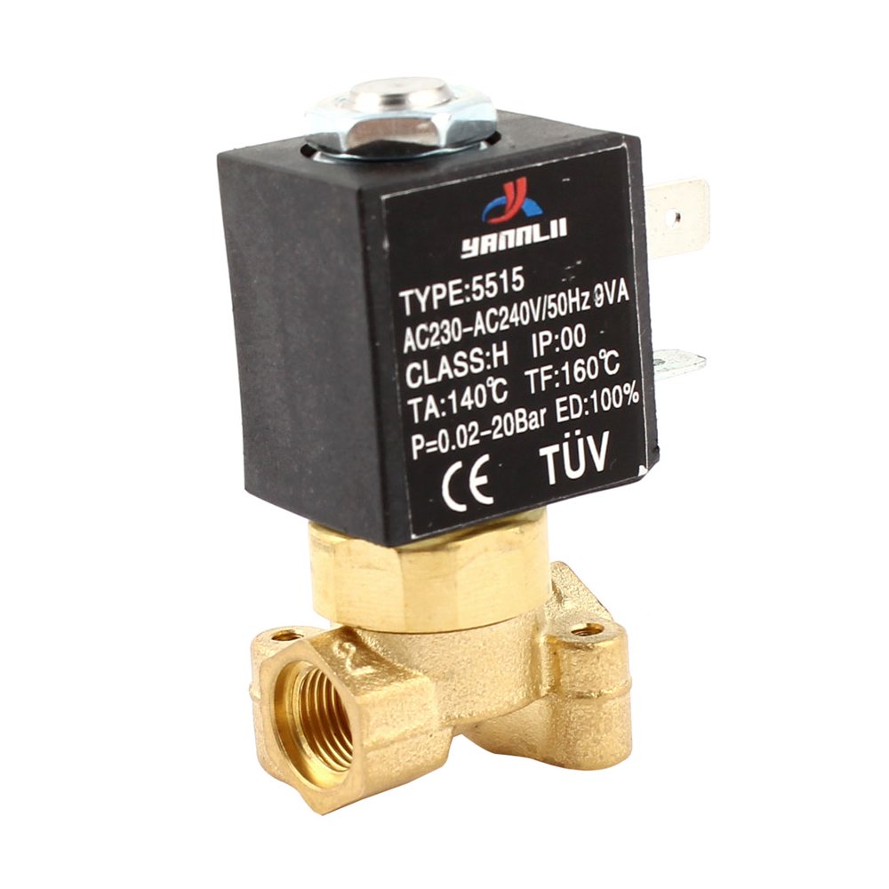 230240V G 1/8 Port 2 Way Water Air Gas Fuel Electric Solenoid Valve