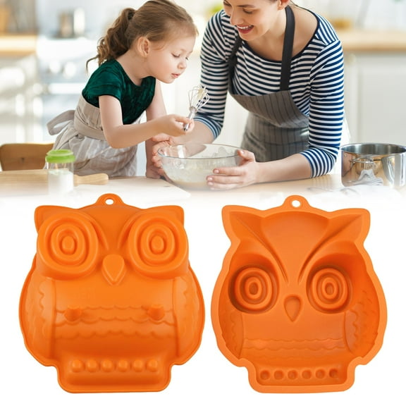 Clearance! Cake for Silicone Baking Set Pumpkin Owl Shapes Non Stick Easy Release Dishwasher Candy Jelly 1 Cake Baking Pan