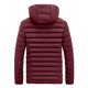 thumbnail image 1 of Gibobby Chamarra invierno hombre Chamarra de Invierno con Capucha para Hombre, chamarra cortavientos ligero para hombre(Rojo,XG), 1 of 3
