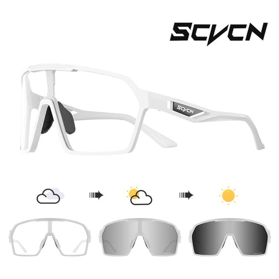 SCVCN Photochromic Cycling Glasses Outdoor Sport For Men Women Eyewear MTB Bike Cycling Driving Glasses Fishing Running Hiking Riding Glasses Camping Eyewear UV400