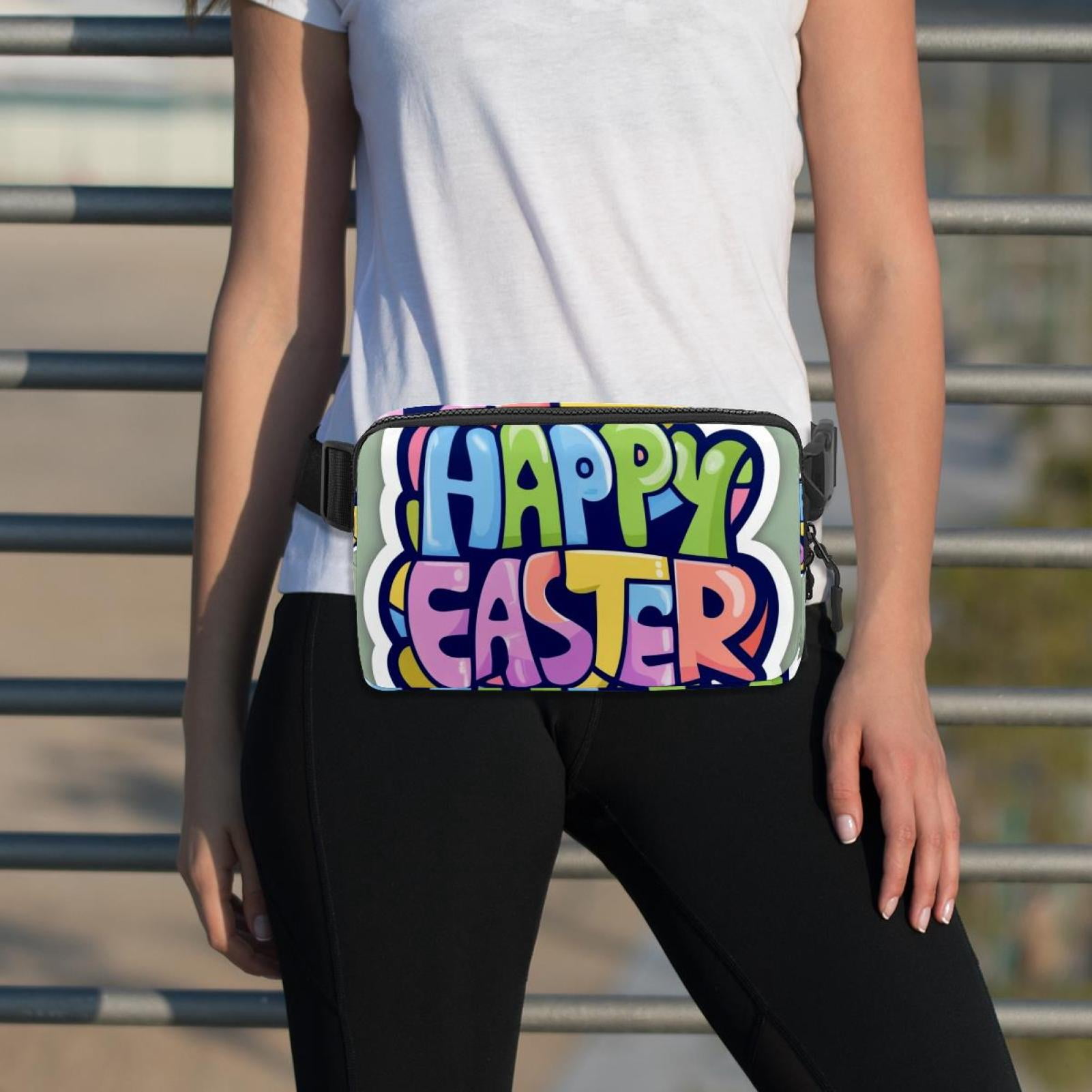 Easter Lightweight, Adjustable Fanny Packs with Extension Strap - Unisex Sling Bag Money Belt