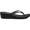 thumbnail image 3 of Reef Women's Krystal Star Luxe Open Toe Synthetic Wedge Sandal Black Size 9, 3 of 3