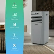 Costway 10000 BTU (6000 BTU DOE) 350 sq ft Portable Air Conditioner, Gray