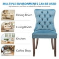 thumbnail image 3 of Aukfa High-End Upholstered Dining Chairs Set of 2, Modern Tufted Solid Wood Side Chair with Nailhead Trim - Light Blue, 3 of 8