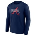 thumbnail image 2 of Men's Navy Atlanta Braves Stellar Long Sleeve T-Shirt, 2 of 3