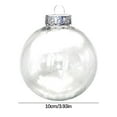 thumbnail image 3 of 12 Pc Winter Wonderland Clear Christmas Ball Ornament Indoor/Outdoor Christmas Tree Decoration Fall Wedding Birthday Halloween Thanksgiving Christmas Holiday Decor, 3 of 7