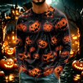 thumbnail image 2 of DORKASM Halloween Shirt for Mens Long Sleeve Quick-Dry Ghost Graphic Fashion Tops Crew Neck Spooky 2026 Vintage Tee Scary Fall Winter Pumpkin Clothes Red 2XL, 2 of 7