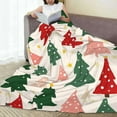 thumbnail image 4 of Christmas Tree Throw Blanket Color Christmas Tree Flannel Blanket Plush Warm Xmas Winter Decor for Sofa Couch Bed 80''''x60'''', 4 of 7