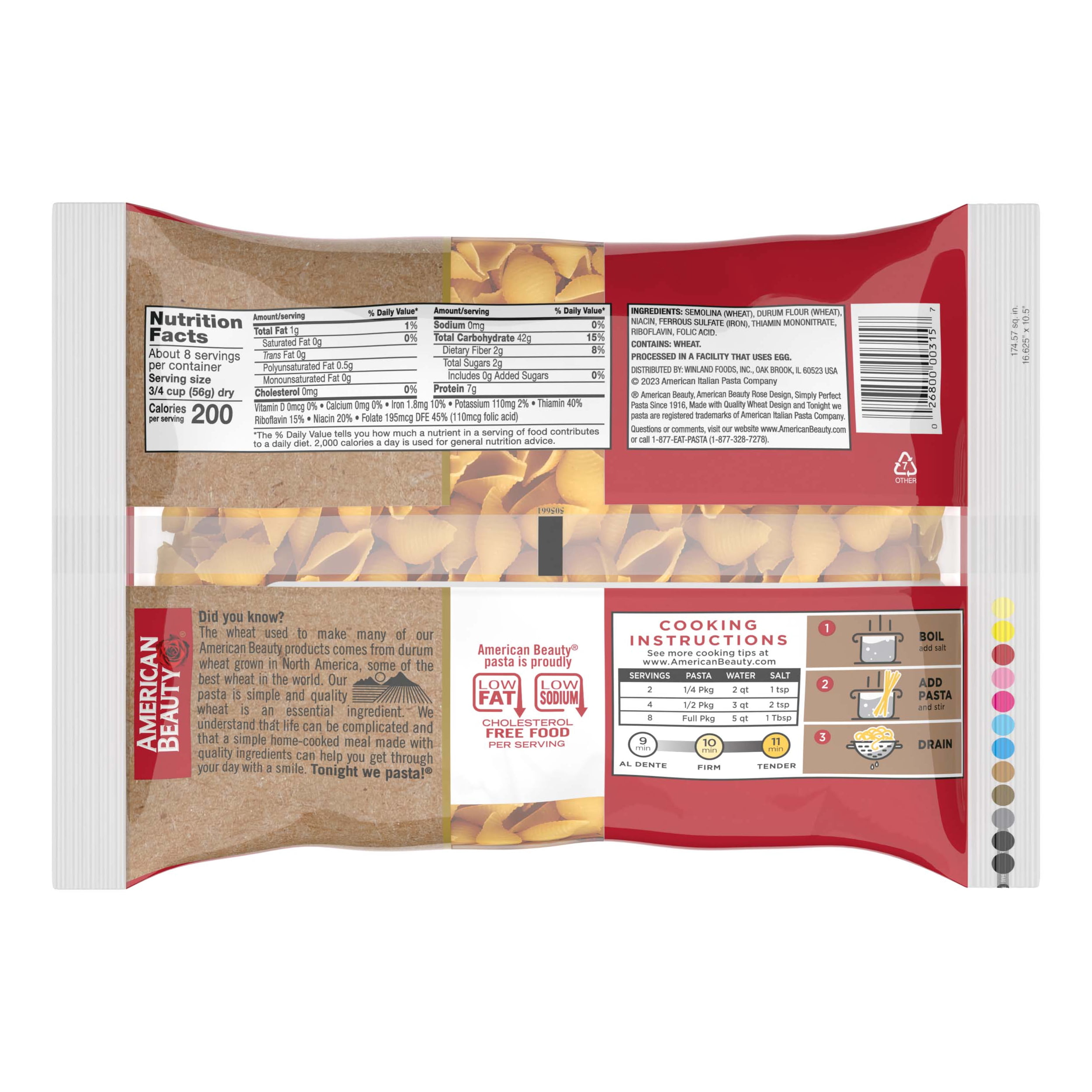 American Beauty 16 oz Large Shell Pasta
