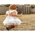 thumbnail image 4 of AMERTEER Infant Kids Girls Tutu Dress Sleeveless Backless Princess Ruffles Layered Dress Wedding Party, 4 of 10