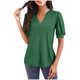 thumbnail image 1 of Tamaño Más Suelto Ajuste Camisetas para las Mujeres con Cuello en V de Manga Corta Suelta Camisa Superior, Poliéster, 1 of 3