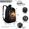 thumbnail image 5 of Uorisanigo Children Fire Football Backpack School 5-15 Year Large Capacity School Bag Backpack for Girls Boys Universal Fit Preschool, Elementary, Kindergarten17 Inch), 5 of 6