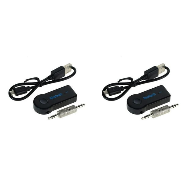 Seitruly Inalámbrico Bluetooth 3.5mm Audio Estéreo Música Hogar Coche Receptor Adaptador Mic Type2