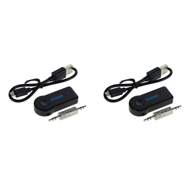 Seitruly Inalámbrico Bluetooth 3.5mm Audio Estéreo Música Hogar Coche Receptor Adaptador Mic Type2