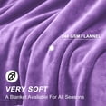 thumbnail image 3 of Astarin Throw Blanket, Queen Size Purple Blankets & Throws for Couch/Beds, Fuzzy and Cozy Blanket, 90x90 inches, 3 of 9