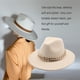 thumbnail image 4 of Qarigey Sombreros Fedora Unisex, tejido de ala ancha, collar de oro cálido, gorro de lana, cadena de cono de Color sólido, sombrero grueso de Sombreros Beige, 4 of 6