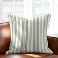 thumbnail image 2 of Throw Pillow Covers, Sage Green Striped 16x16 Pillow Covers for Couch/Sofa/Bed, Modern Farmhouse Geometric Thine Stripes Decorative Square Linen Cushion Pillowcase for Home Decor, 2 of 9