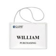 thumbnail image 2 of Name Badge Kits Top Load, 4 x 3, Clear, Elastic Cord, 50/Box, 2 of 5