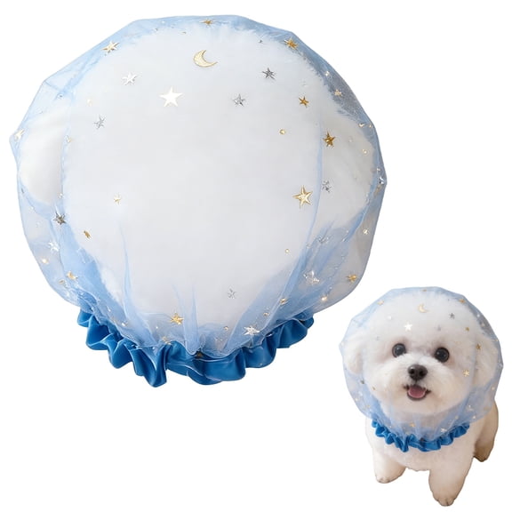 Dog Anti Eating Mesh Head Cover, Dog Head Net, Breathable Soft Pet Safety Hood for Small Dogs Outdoor Walks Summer Park Travel