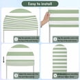 thumbnail image 5 of Sage Green Striped Arch Backdrop Cover, Spandex Fitted Wedding Arch Cover, Farmhouse Sage Green Stripes Round Top Stand Covers for Birthday Ceremony Bridal Shower Party Decor 4x1.65 Ft, 5 of 9