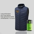 thumbnail image 5 of Lilgiuy Unisex Heated Vest Plus Size Heart Print Sleeveless Warm Jacket Solid Color Winter Coat with USB Heating Vest for Men Women, 5 of 5