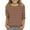 Brown2, variant on Maean 3-12T Girls Casual Striped T Shirts Basic 3/4 Sleeve Crewneck Kid Girl Tunic Blouses Tops