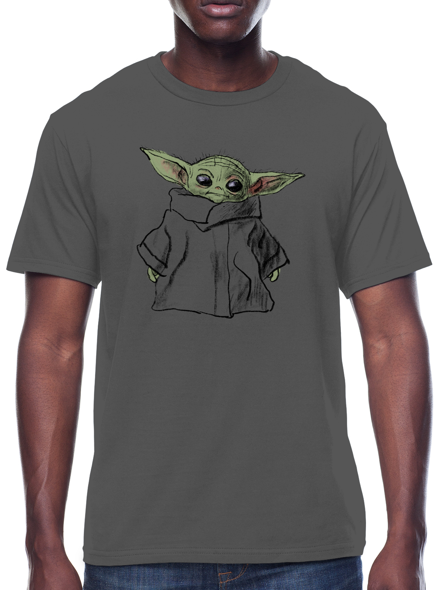Star Wars Baby Yoda Standing & Starry Night Men's and Big Men's Graphic T-Shirt, 2-Pack - image 5 of 14