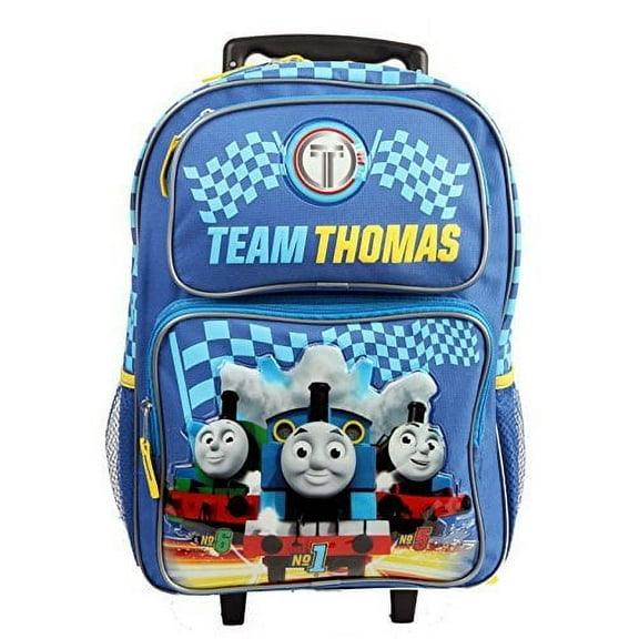TEAM THOMAS 16" Blue School Rolling Backpack