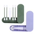 thumbnail image 1 of Coton-tige Réutilisable, Portable 2 Brosses + 8 Unités Sécurité Lavable Coton-Tiges en Silicone Double Embout avec 2 Cotons-Tiges Portables, 1 of 7