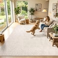 thumbnail image 6 of Findosom 8'x10' Soft Cozy Fluffy Wave Rugs Non Slip Washable Modern Geometric Area Rug High Low Pile Stain Resistant Contemporary Carpet for Living Room Bedroom Dining Room, 6 of 8