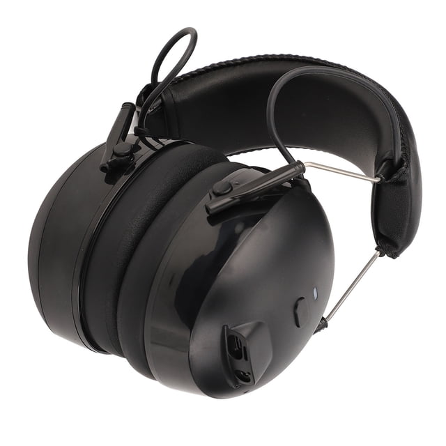 Electronic Headset Earmuffs, Support Voice Control Hearing Protection Headphone Black For Gardening