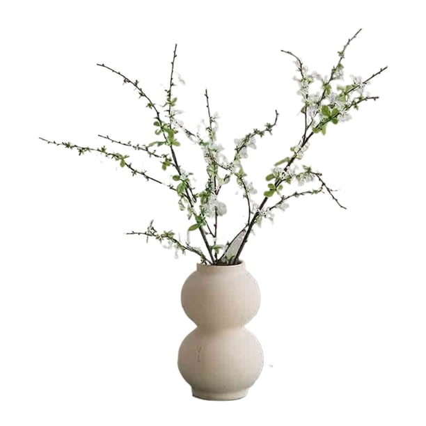 Rama de sauce de nieve, flor artificial, planta verde, arreglo floral falso, hogar, sala de estar