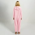 thumbnail image 6 of Cethrio Girls Winter Pajama Sets Size 14-16, Long Sleeve Zipper Fleece One-piece Sleepwear for Girl Pink, 6 of 6