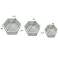 thumbnail image 2 of 11.8" Grey wash hexagon wood&nbsp;crate Set of 3. ABN5E100-WHT-GY, 2 of 8