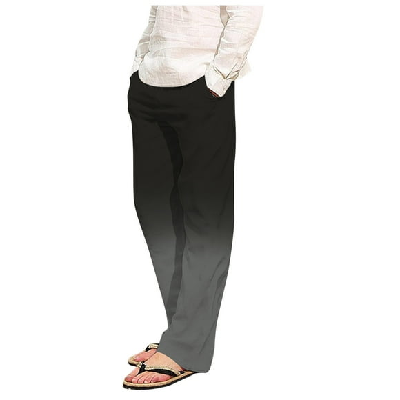 Teissuly Men's Comfy Pajamas Drawstring Stretch Print Sweatpants Long Wide Leg Lounge Home Full Length Pants