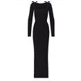 thumbnail image 4 of Women Long Sleeve Maxi Dress Solid Color Elegant Square Neck Bodycon Long Dress Party Clubwear, 4 of 6