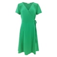 thumbnail image 5 of Cizayoi Women's Summer Dresses Casual V Neck Short Sleeve Wrap Dress, 5 of 6