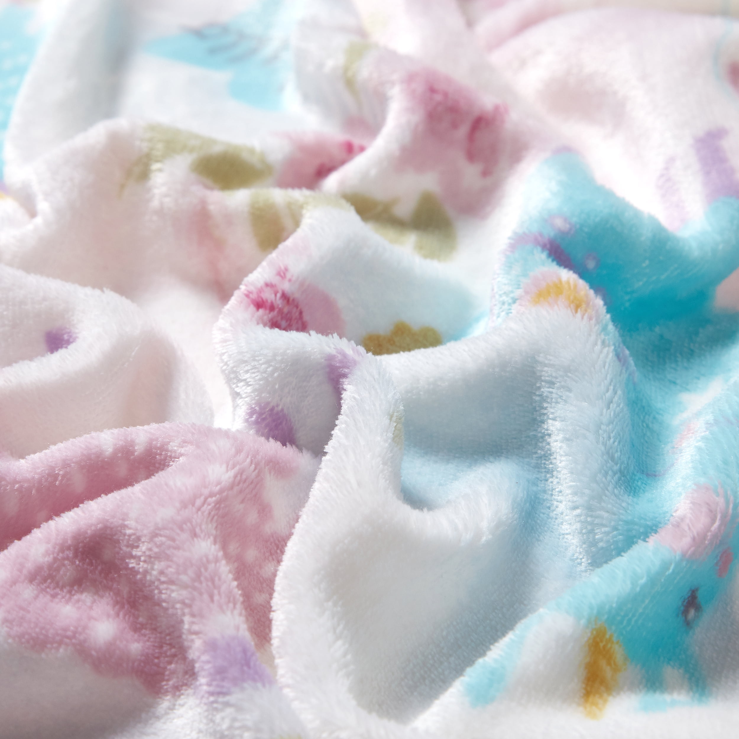 Heritage Club Kids 2 Piece Set, Includes 50" x 60" Soft Plush Throw and Faux Fur Earmuffs, Llamacorn