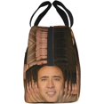 thumbnail image 4 of Nicolas Cage Sac à Lunch Isolé avec Compartiments Sac Fourre-Tout Réutilisable Imperméable pour Travail Randonnée Voyage Taille Unique, 4 of 8
