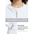 thumbnail image 5 of Women's UPF 50+ Swim Cover Up Sun Protection Hoodie Long Jacket SPF Lightweight Beach Cover Ups for Women White 2XL, 5 of 8