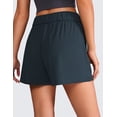 thumbnail image 2 of CRZ YOGA Comfy Ribbed Sweat Shorts for Women 3" High Waisted Casual Lounge Athletic Jersey with Pockets, 2 of 4